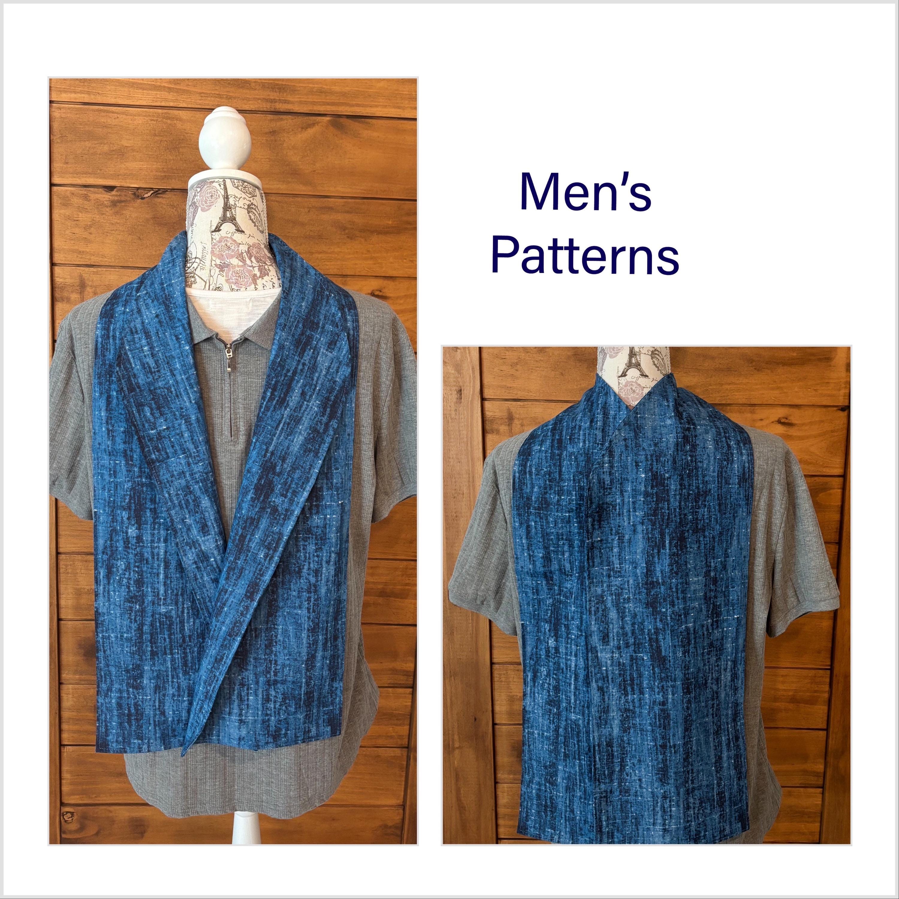 Men's Dignified Dining Scarf: Cotton Adult Bib, Clothes Protector