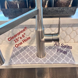 Cotton Faucet Drip Catcher Mat: RV Kitchen Sink Splash Guard (15&quot; x 6&quot;)