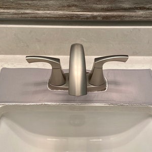 Kitchen Faucet Absorbent Mat Sink Splash Guard Microfiber Faucet Splash  Catcher Countertop Protector WIth Button 2 Size Choose