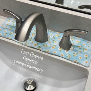 Drip Catcher 3-Hole,LAST Chance Patterns RV,Bathroom Sink Accessory,Sink Protecter,Faucet Bib,Rv Faucet Mat,  patterns Limited.