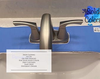 Cotton Faucet Drip Catcher: Oval Splash Pad Sink Accessory