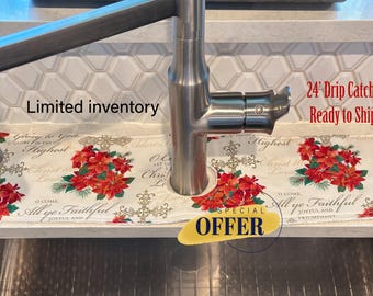 Cotton Faucet Mat,Drip Catcher: RV Sink Accessory (24”x5 3/4”)  Clearance item, Limited Inventory.  Ready to Ship!!