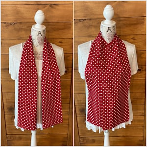 Dignified Dinning Scarf/Bib,Narrow Neck Bib,Adult Bib,Clothe Protector,Snarf Scarf ,48 pattern to choose from.