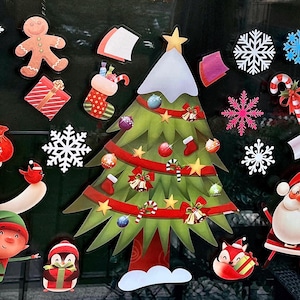 Christmas Tree Window Sticker, Xmas Window Sticker, Christmas Room Decoration, Christmas Window Stickers, Window Decal