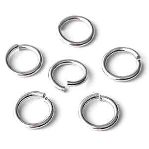 Sterling Silver 925 Open Jump Rings – 6mm – 30pcs Jewelry Making Supplies