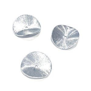 925 Sterling Silver Disc Spacer Connectors Beads 18mm, 3pcs, Disc Spacers Beads For Jewelry Making