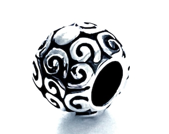 925 Sterling Silver Ocean Breeze Charm – Beach Inspired Bead Fits Pandora Bracelet