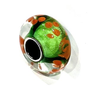 Charm in vetro di Murano in argento sterling 925 compatibile con Pandora, 1 pezzo