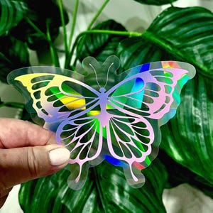Butterfly Rainbow Suncatcher Sticker, Colorful rainbow sticker, Suncatcher Window Decal, Prism Rainbow Stickers, Sun Catcher Vinyl Sticker