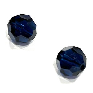 Swarovski Crystal Beads 5000 Faceted Round 8mm Mat Blue  - 13pcs