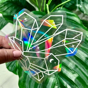 Crystal Sun Catchers Window Sticker, Rainbow Window Cling, Colorful Sun Catchers Rainbow Stickers for Windows