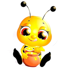 Baby Bee Stickers for Cabinets and Walls Bedroom Kids Room for Nursery, Playroom, or Kids Bedroom Decor, Wall Decal Art Stickers