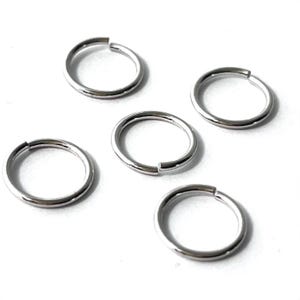 925 Sterling Silver Open Jump Rings – 1mm x 10mm – 7pcs Jewelry Making Supplies