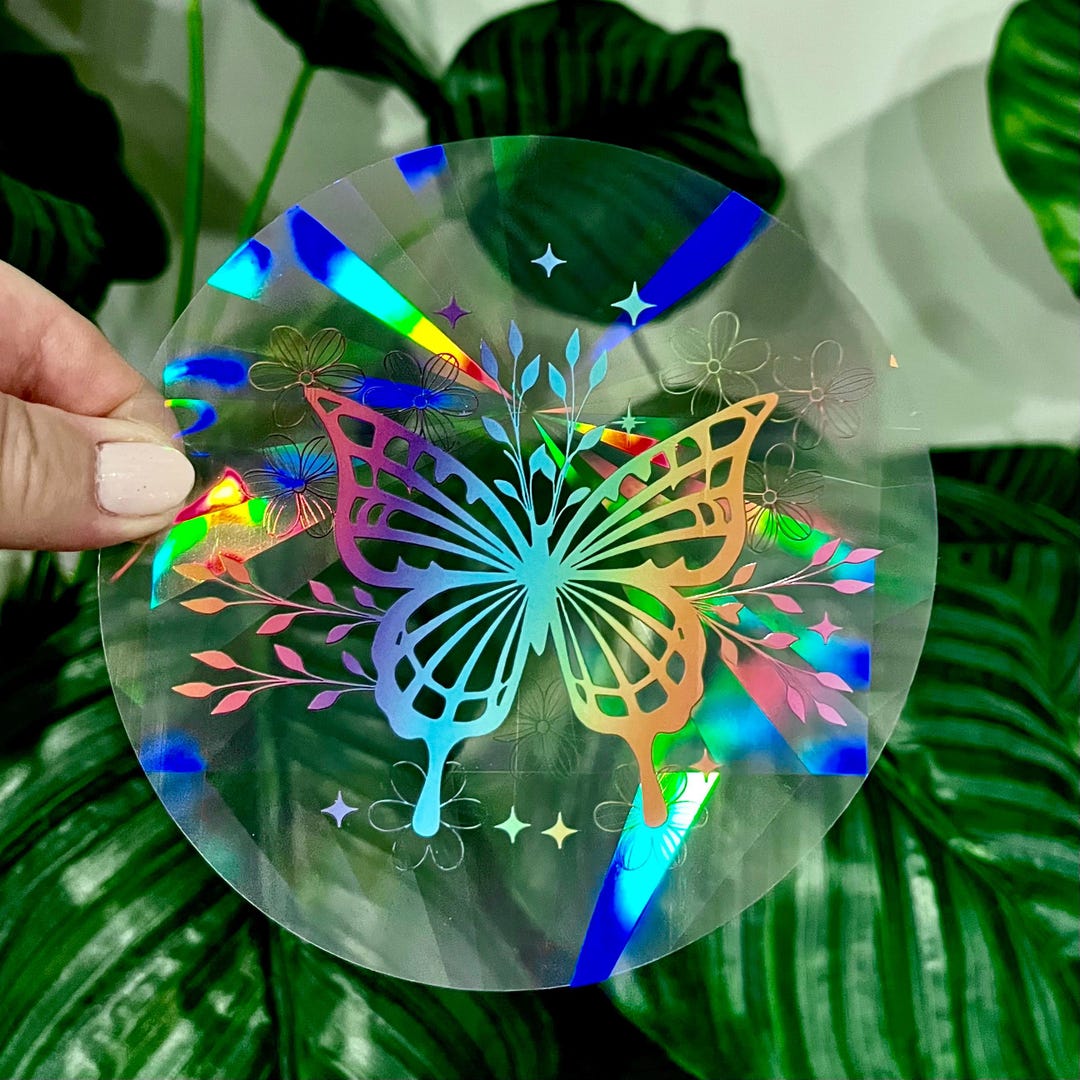 Butterfly Window Sticker Sun Catcher Rainbow Prism, Window Film Bedroom ...