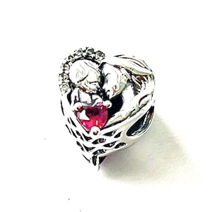 Mother Child Heart 925 Sterling Silver Pandora Charm