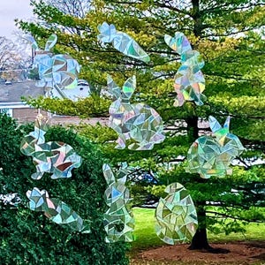 Glass Cling Vinyl Sun Rainbow Catcher Sticker, Rainbow Suncatcher Sticker, Window Stickers for Kids, Festive Window Stickers for Kids