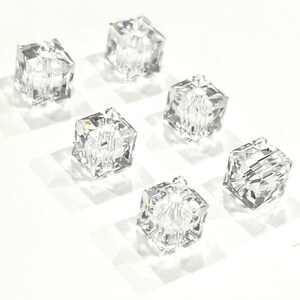 11pcs Swarovski Crystal Style 5601 6 mm, Swarovski Crystal Cube