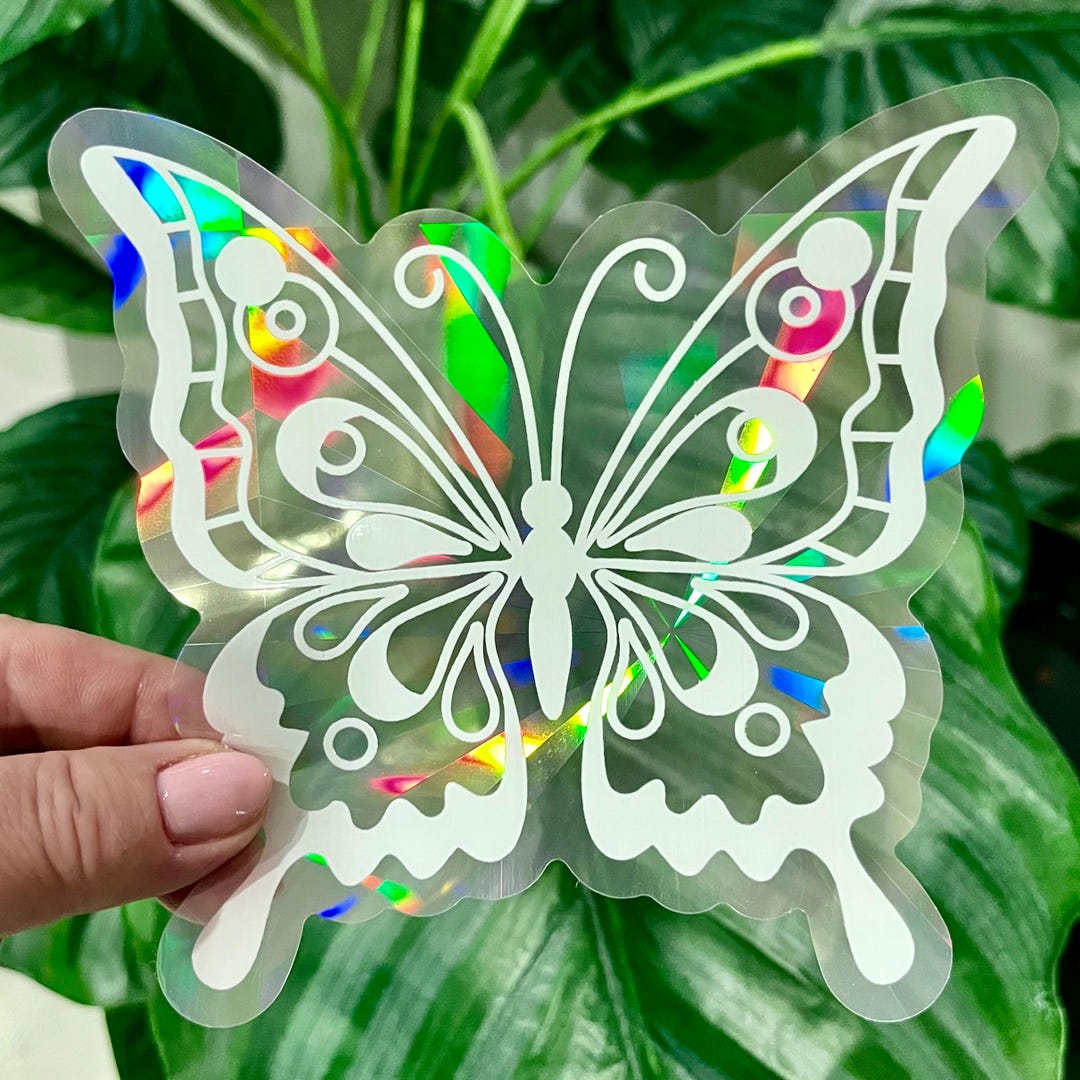 Window Sticker For Sun Butterfly Window Sticker Sun Catcher Rainbow Prism, Window Film Bedroom ...