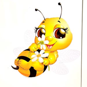Baby Bee Wall and Cabinet Stickers Bedroom Kids Room for Nursery, Playroom, or Kids Bedroom Decor, Wall Decal Art Stickers for Interiors