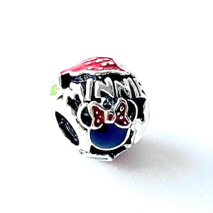 925 Sterling Silver Disney Parks Exclusive Minnie Mouse Charm, Charm For Pandora Bracelet 1pcs