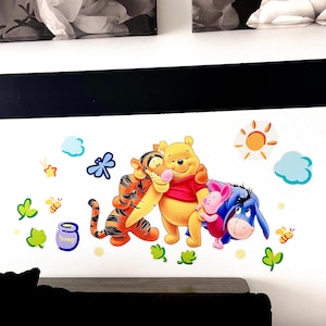 Winnie the Pooh Wall Decor, Winnie the Pooh Wall Decal Sticker for Nursery With Piglet, Tigger, Donkey, Kids Wall Decal,