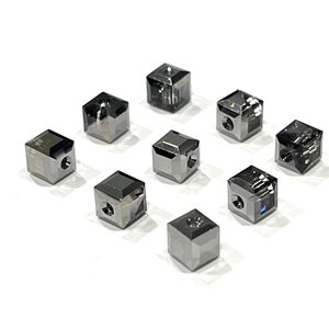 15pcs Crystal style 5601 6mm, Crystal Cube Silver Night B Beads made in Austria, Wholesale, Jewelry Making Handmade