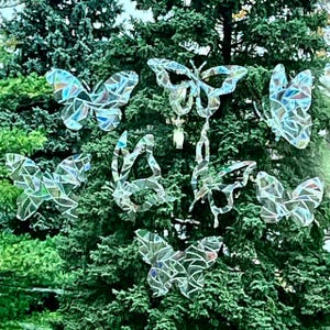 Butterfly Rainbow Suncatcher Sticker, Colorful Rainbow Sticker, Suncatcher Window Decal, Prism Rainbow Stickers, Sun Catcher Vinyl Sticker