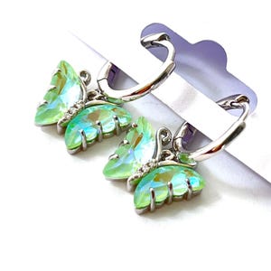 Butterfly Dangle Earrings for Girls, 925 Sterling Silver Earrings For a Little Girls, Summer Earrings for Kids, Gift for Girls