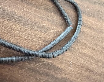 Creative supplies / African beads for jewelry making / 2mm multi-colored recycled plastic disc beads