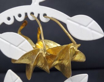 Fulani brass hoop earrings / boho jewelry / ethnic jewelry