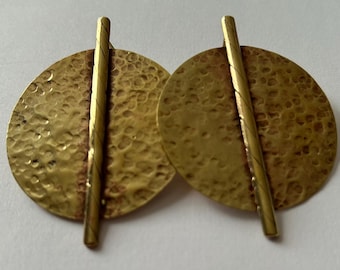 Brass earrings/Dangle earrings/Trendy geometric earrings