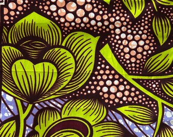 Wax fabric, floral fabric, 100% cotton fabric, African fabric, floral fabric, ethnic fabric, sewing, fabric for creative activities