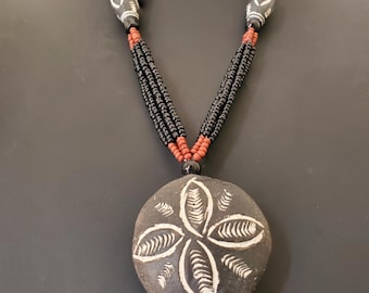 Terracotta pearl necklace