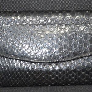 Black snake leather pouch