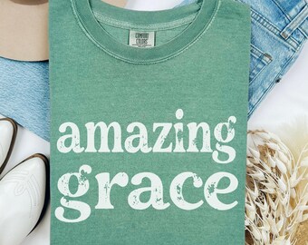 Grace Christian Tee - Comfort Colors Hymn Shirt