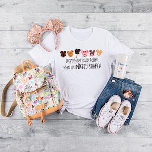 Everything Tastes Better Mickey Shaped Tee - Mickey Bar - Snacks Shirt - Vacation - Bella Canvas t-shirt - Soft tees -Unisex t-shirt