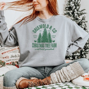 Griswold Christmas Tree Farm- Classic Christmas Movie - Holiday Season -Christmas Shirt- Washed And Worn - Comfort Colors Sweatshirt