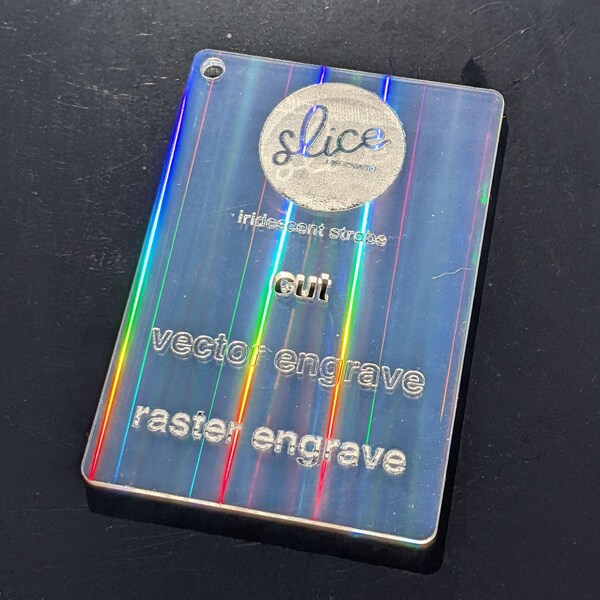 Iridescent Strobe Radiant Rainbow Holographic Acrylic Sheet 3mm Thickness for Laser Cutting Engraving Glowforge Plastic Plexiglass PMMA