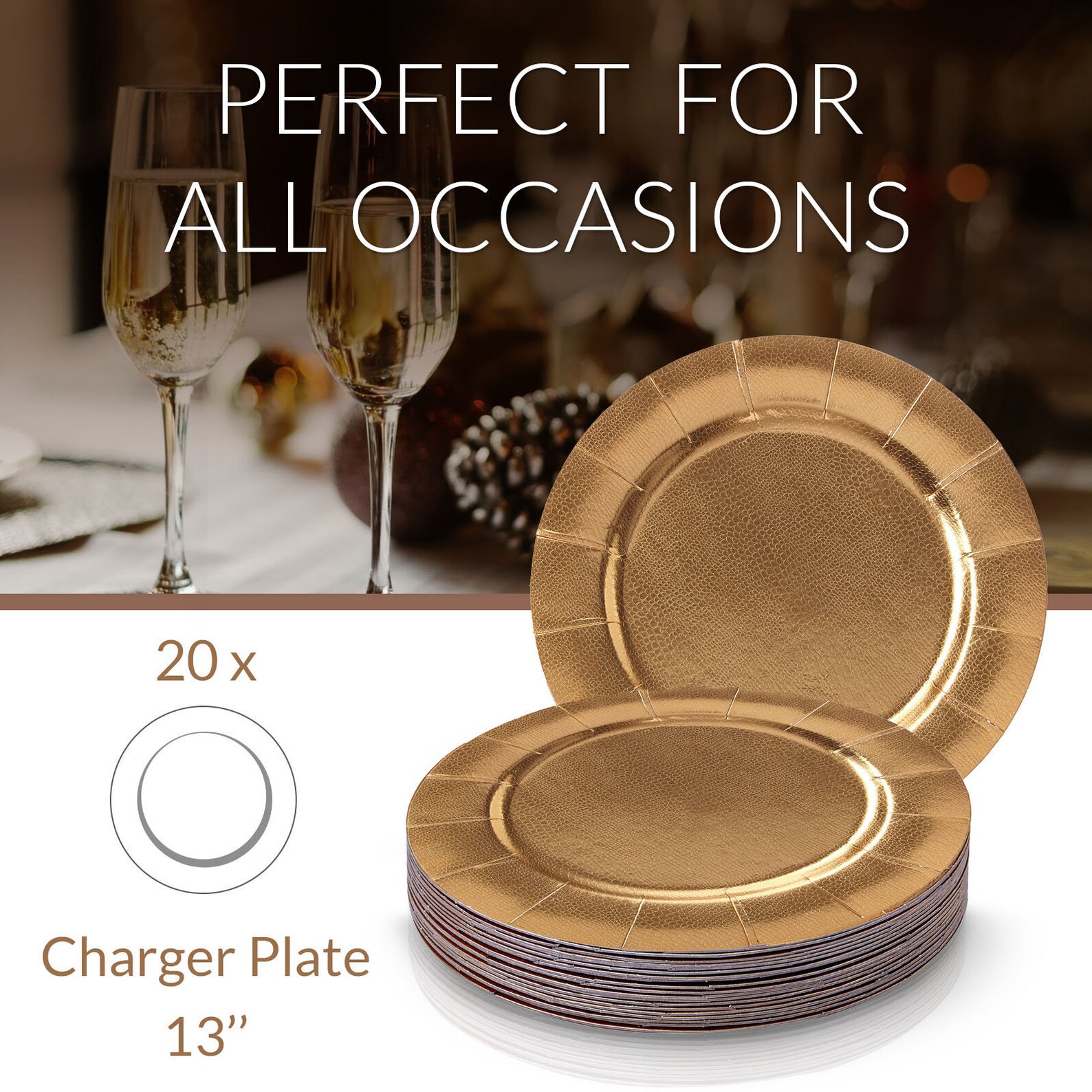 DISPOSABLE CHARGER PLATES 20pc Gold Etsy