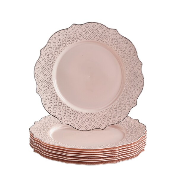 Rose Gold Disposable Plates Etsy
