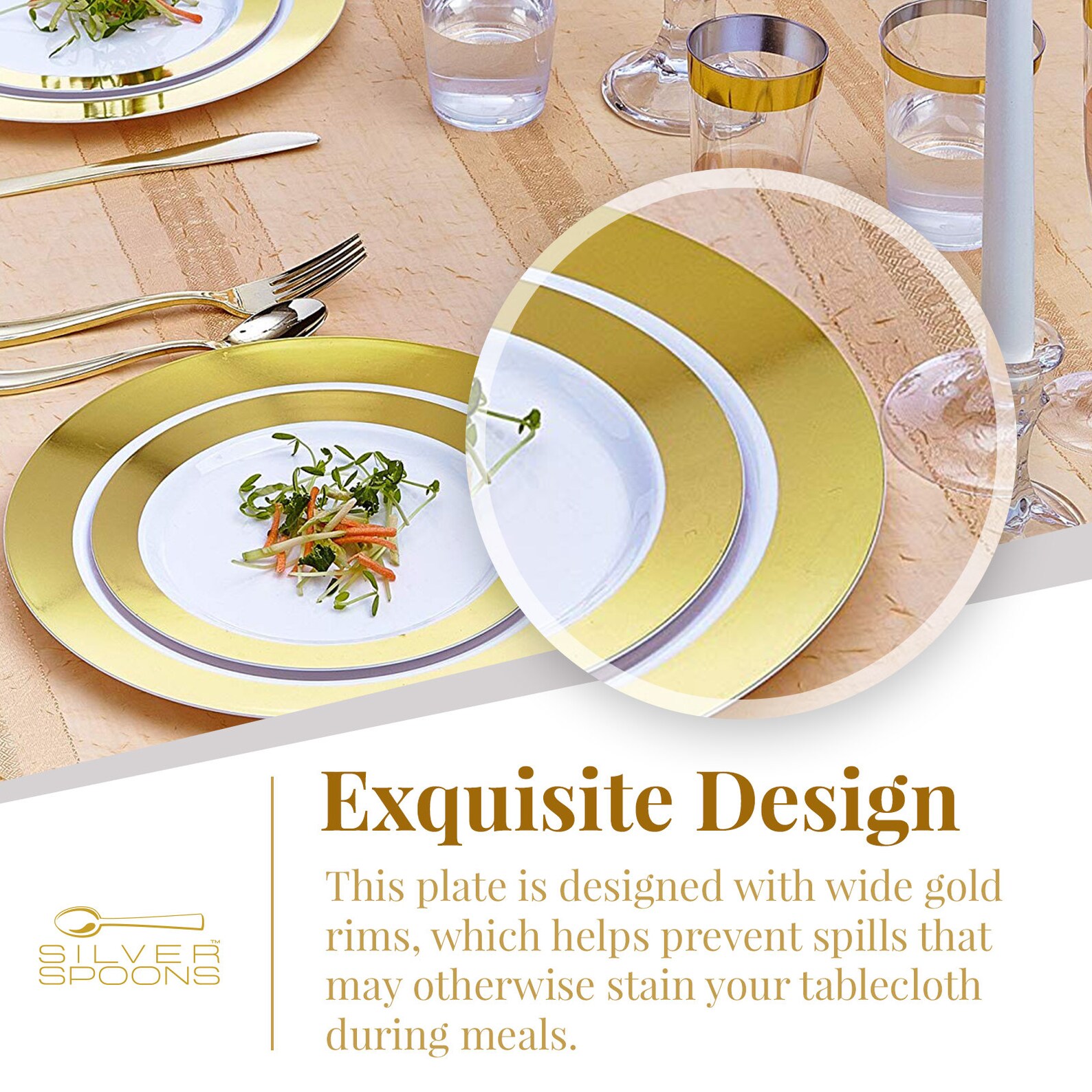 Party Disposable 60 Pc Dinnerware Set Upscale Wedding and Etsy