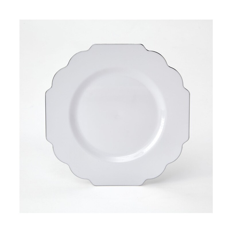 Wedding Dessert Plates Disposable Baroque Collection White Etsy