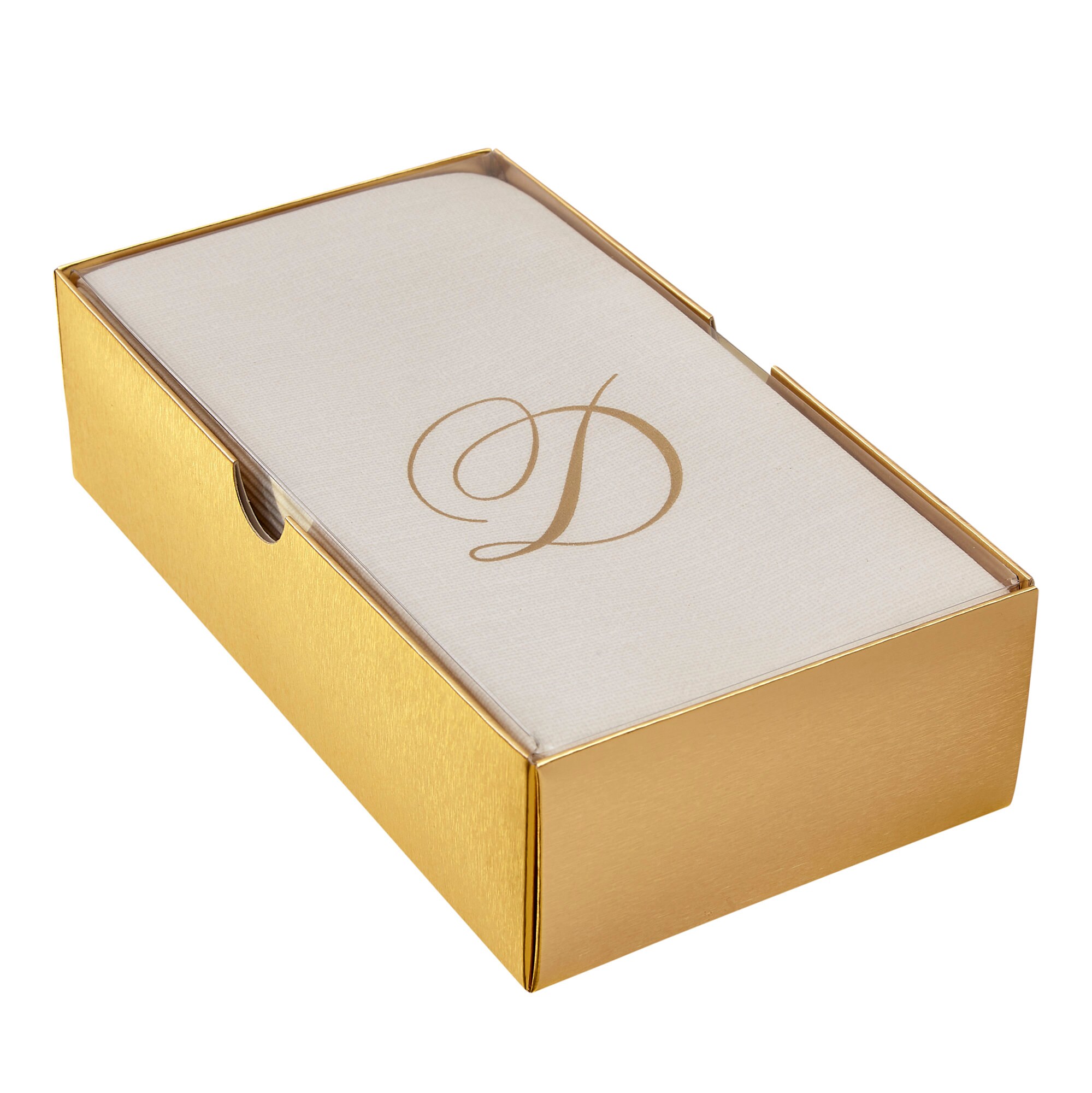 MONOGRAMMED GUEST TOWELS Personalized Napkins Disposable Ivory Hand