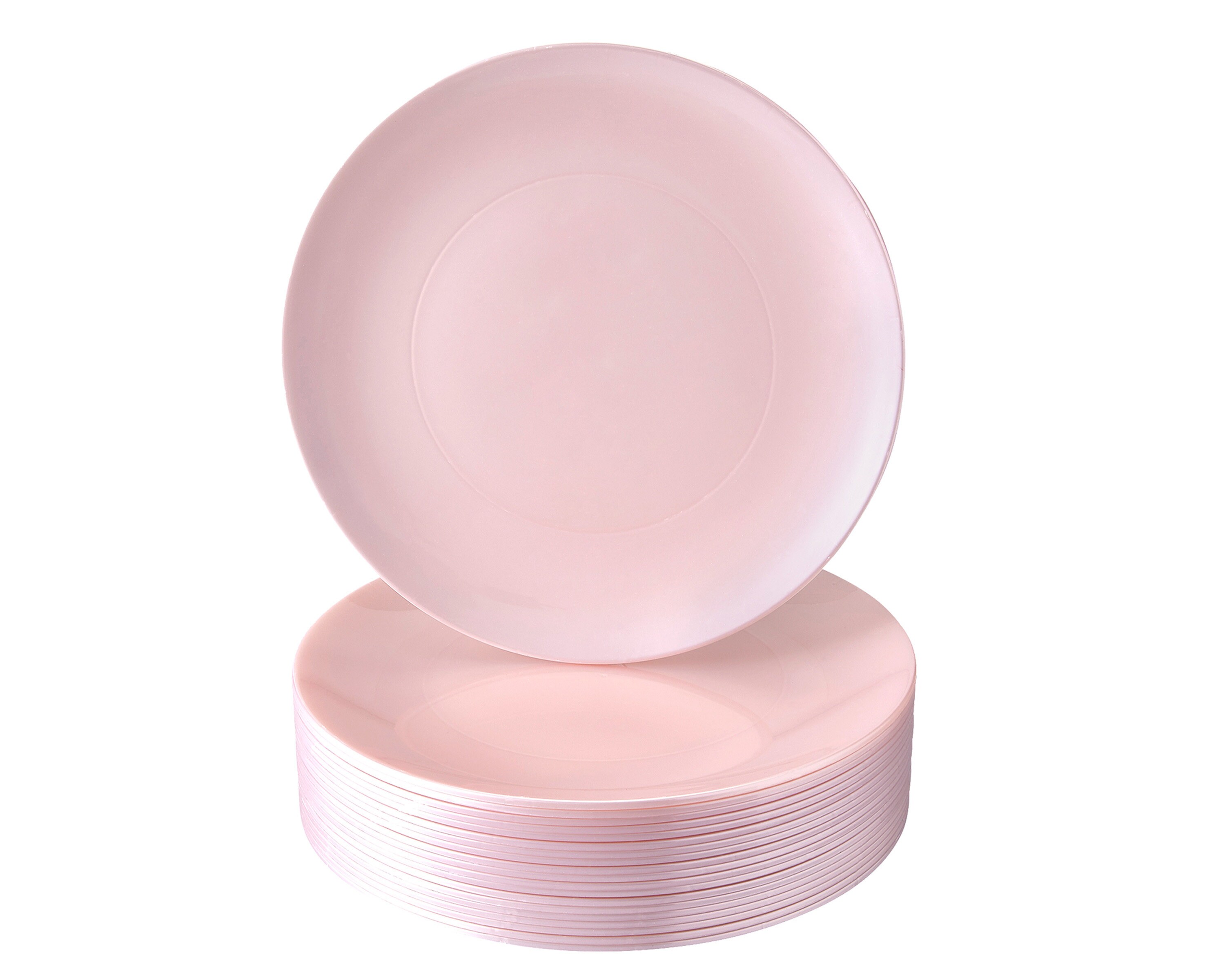Pink Plates Disposable 20 PC Opulence Etsy