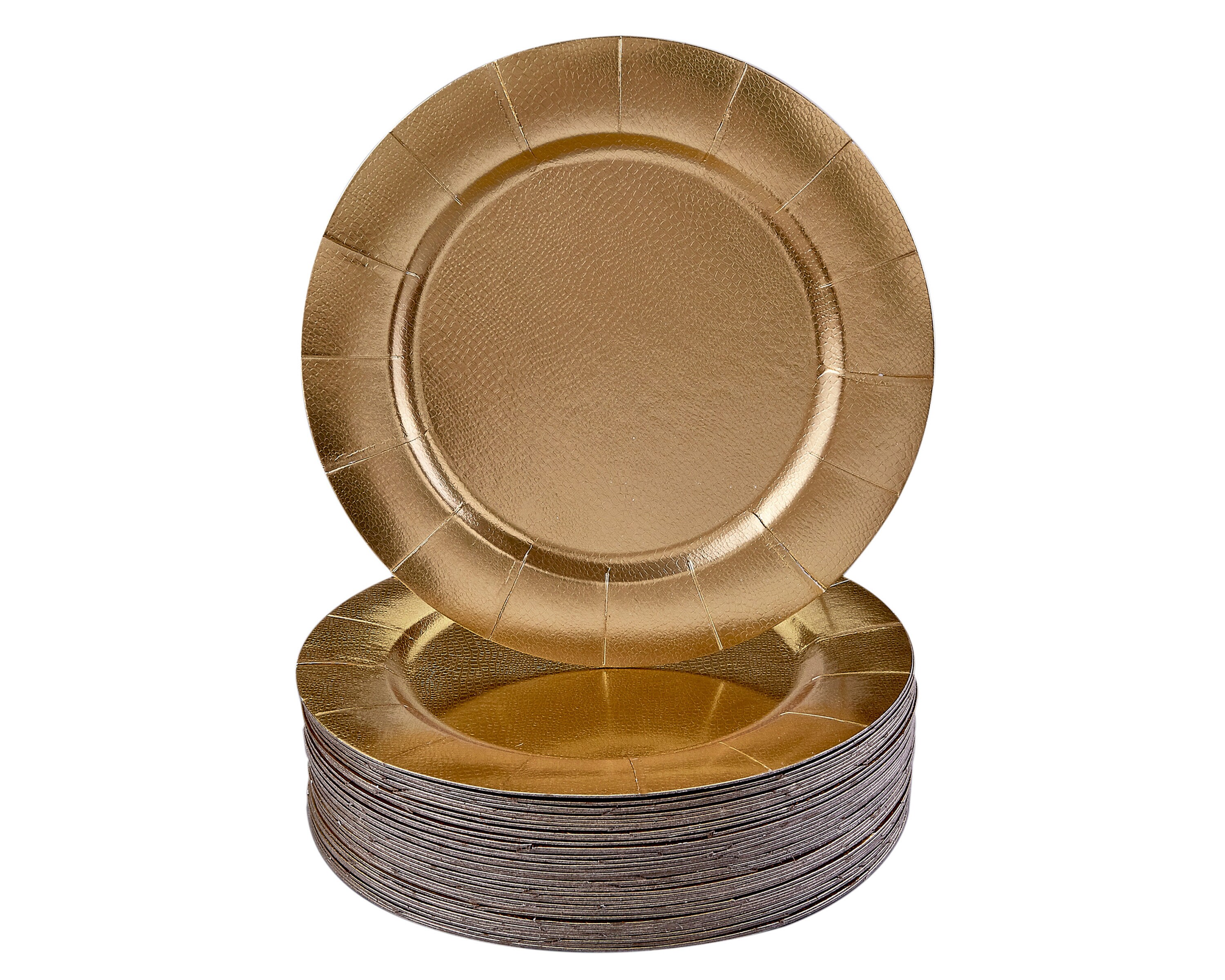 DISPOSABLE CHARGER PLATES 20pc Gold Etsy