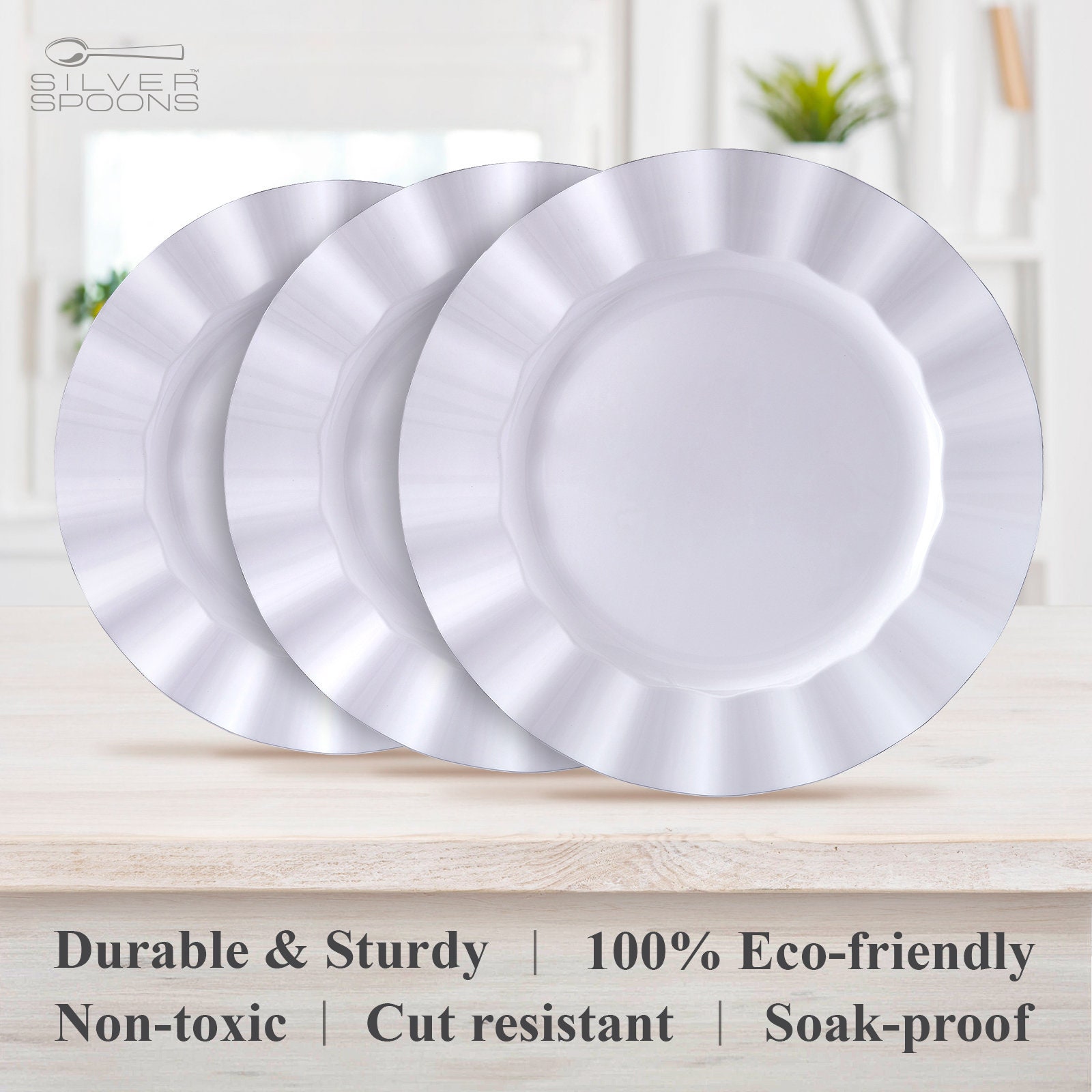 Disposable Wedding Plates Veil Collection White 20 PC Etsy