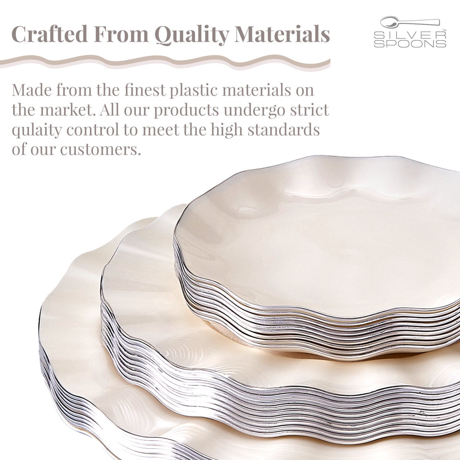 Disposable Wedding Plates Veil Ivory 20 Pc Etsy