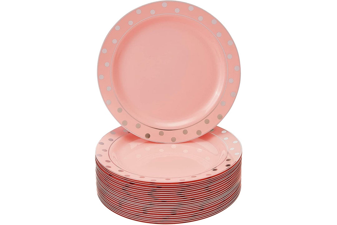 Elegant Disposable Plates for Party 24 Pc Fine Plastic Etsy