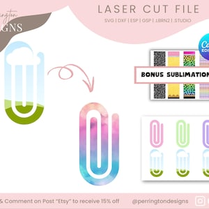 Jumbo Paper Clip Template - Schnittdatei - Sublimation