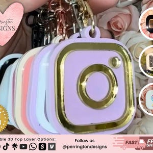 Custom Smart NFC Tap Keychain Social Media and Payment QR Code